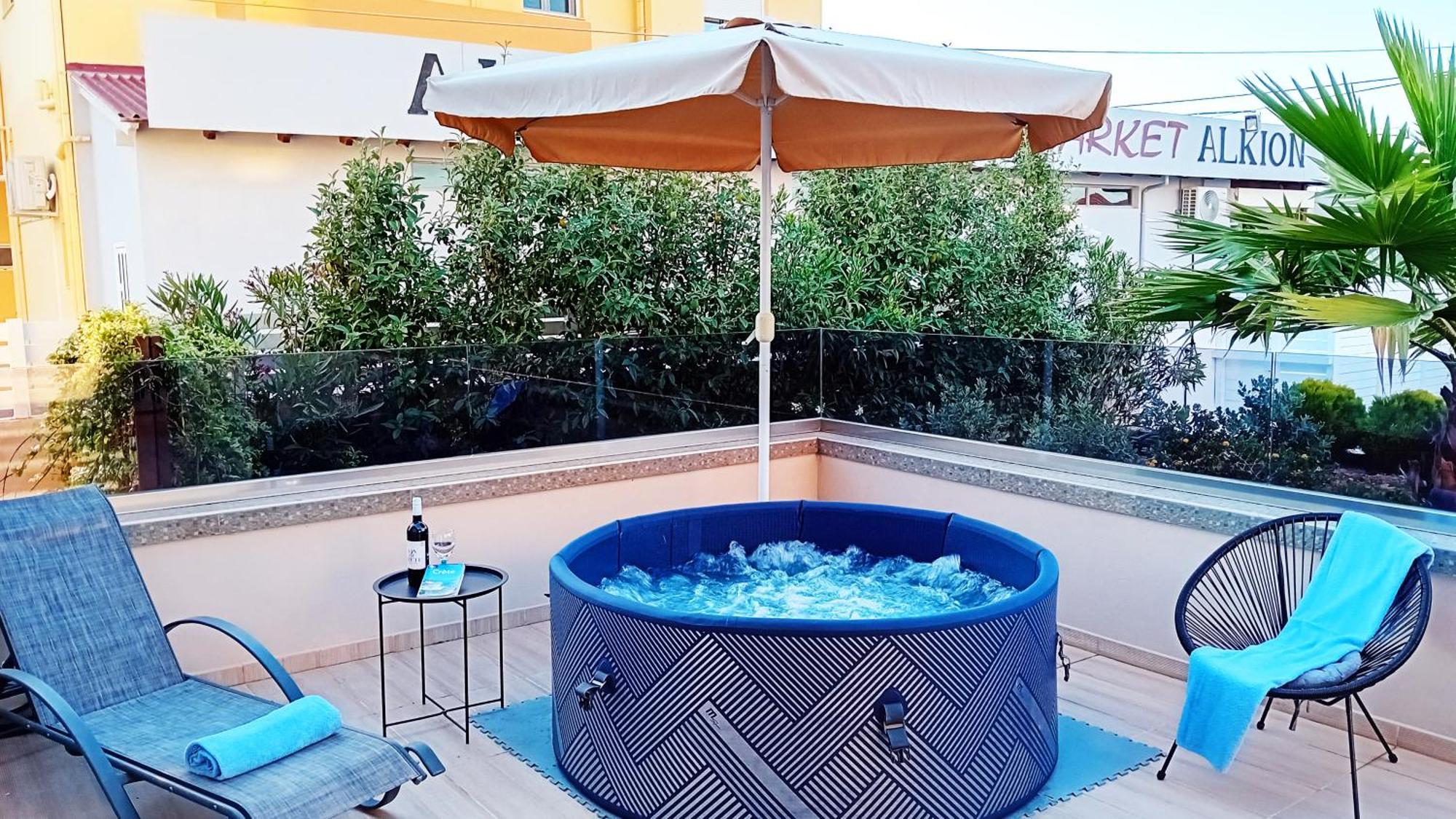 Luxury Villa Eva-Mari With Jacuzzi, 50M From The Beach Сталос Екстер'єр фото
